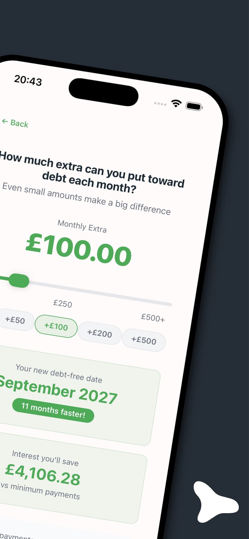 See how extra payments accelerate your debt freedom